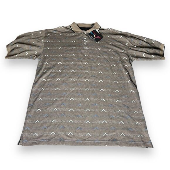 Greg Norman Collection Brown Short Sleeve Golf Polo Shirt Men’s Size L - NWT - Picture 1 of 7
